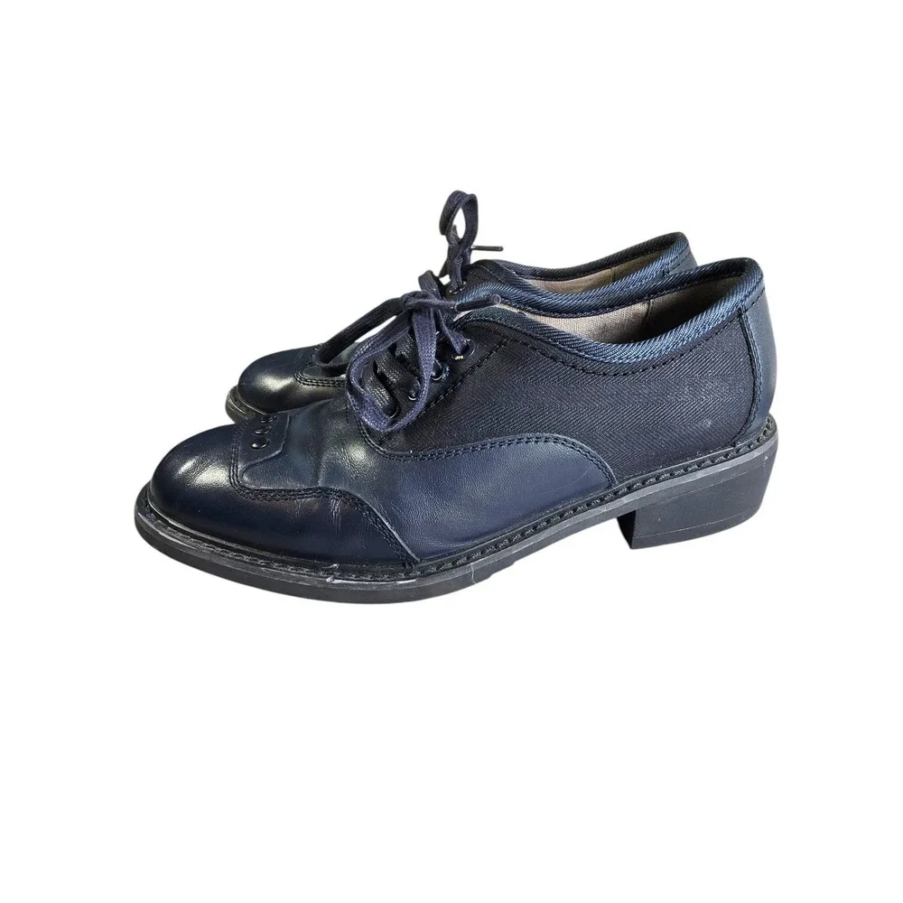 G-Star Raw Womens Navy Blue Leather Denim‎ Oxford Shoes D06400-9239-881 EUR 38